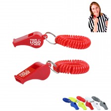 Whistle Keychain with Wrist Coil